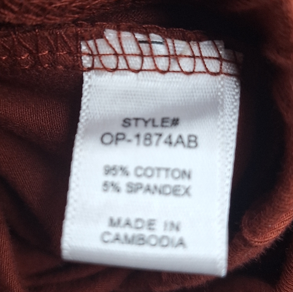 Zenana Outfitters Terracotta / Rust Cotton Stretch Leggings Large Basic Boutique - Picture 4 of 4